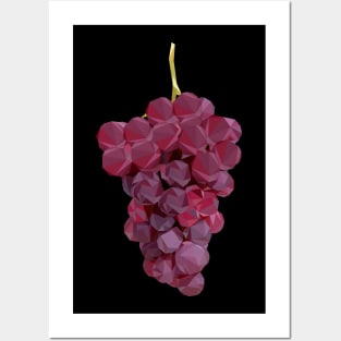 Grapes Low Poly Art Posters and Art